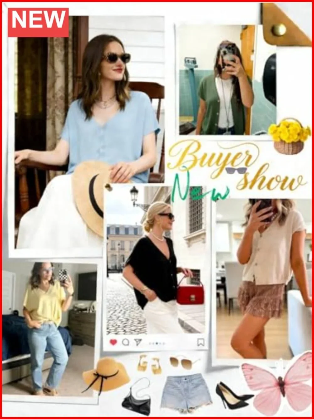 Womens Short Sleeve Cardigan Lightweight Knit Button Up V-Neck Loose Fit